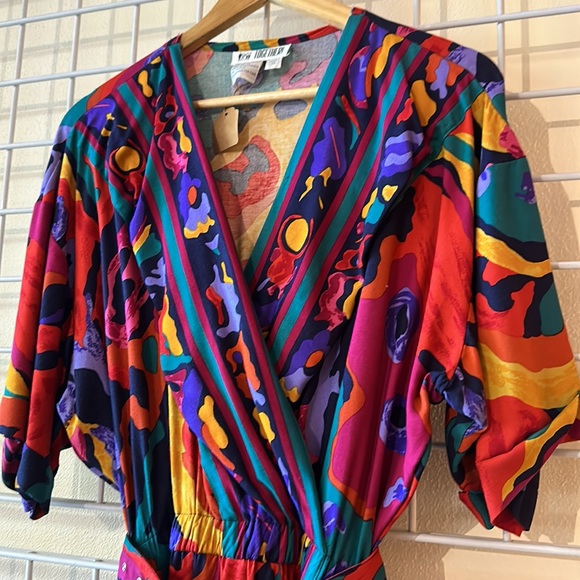 Vintage Together multicolor belted maxi dress - Picture 2 of 6